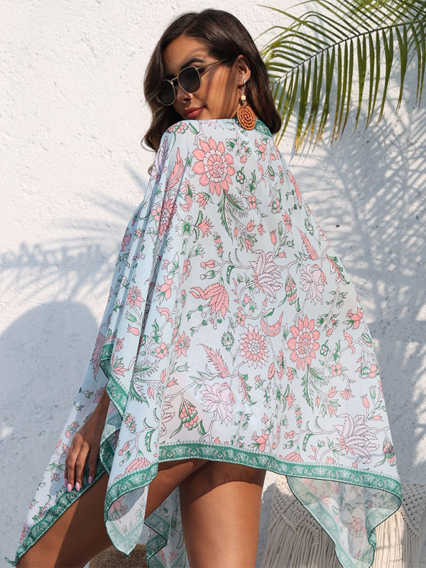 New swimsuit with resort floral print swimsuit shawl (swimsuit not included)
