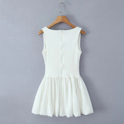 Women's Fashion Hot Girl Suspender Puffy Dress