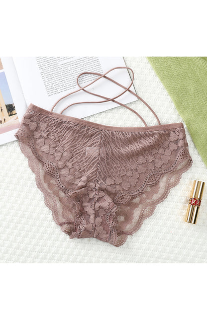 Women's Lace Cross Strap Comfortable Briefs