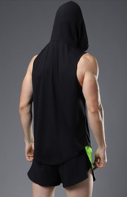 Men's Hooded Woven Polyester Sports Vest