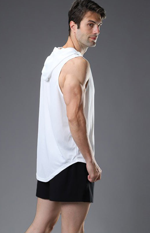 Men's Hooded Woven Polyester Sports Vest