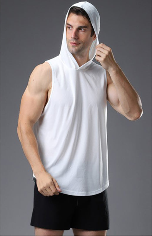 Men's Hooded Woven Polyester Sports Vest