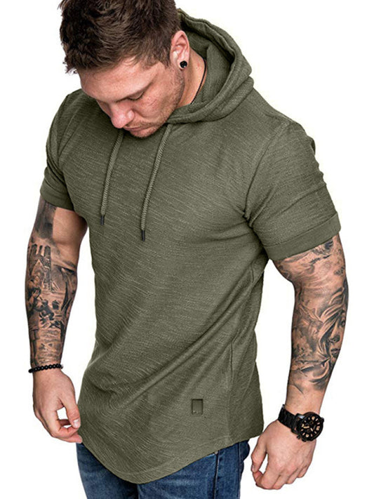 Men's short-sleeved T-shirt sports casual sweater men's hoodie