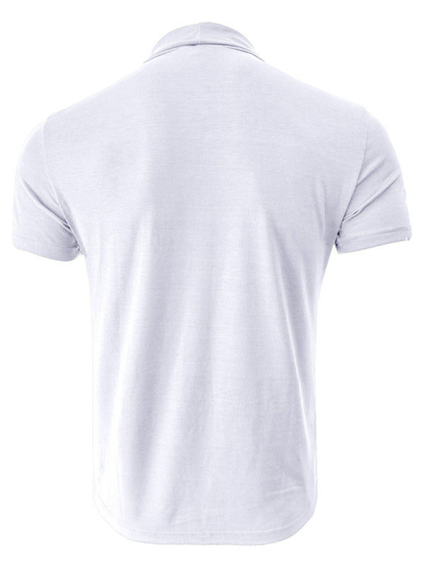 Men's turtleneck all-match bottoming short-sleeved t-shirt