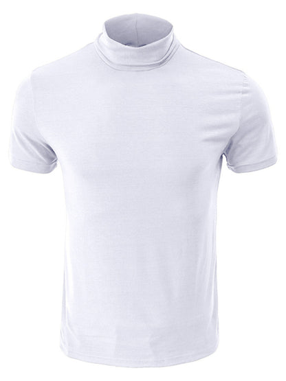 Men's turtleneck all-match bottoming short-sleeved t-shirt