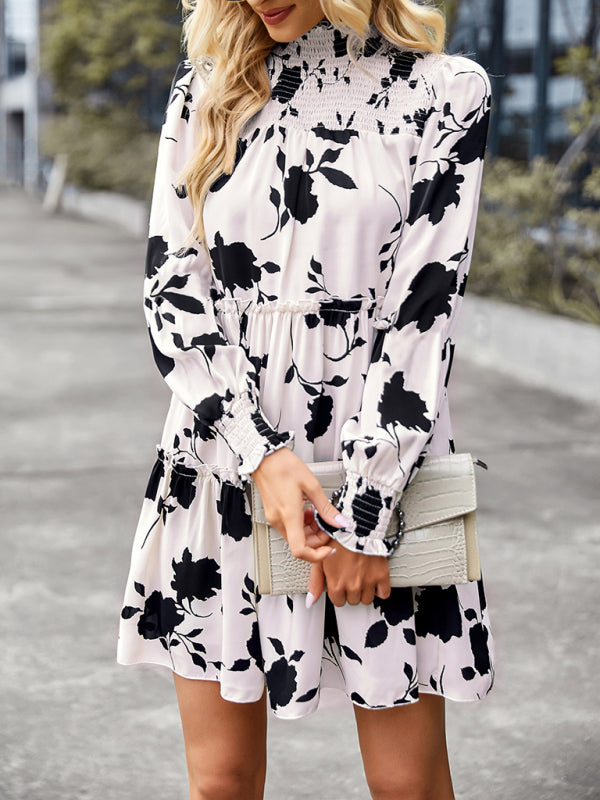 Women's elegant long sleeved loose dress