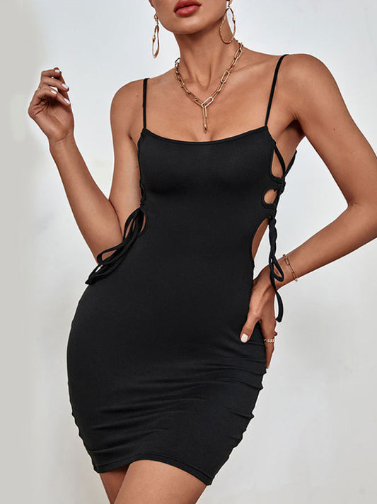 Pure Desire Sexy Sling Dress Black Sleeveless Dress