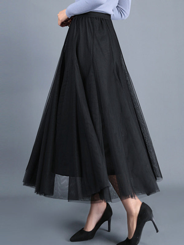 Women's Chiffon Woven A-Line Skirt