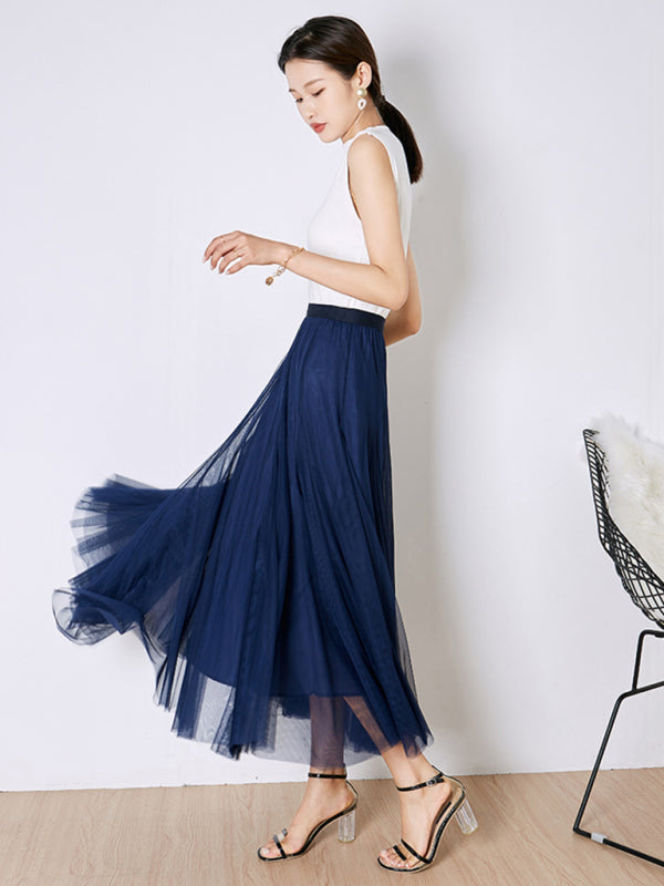 Women's Chiffon Woven A-Line Skirt