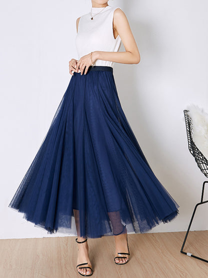 Women's Chiffon Woven A-Line Skirt