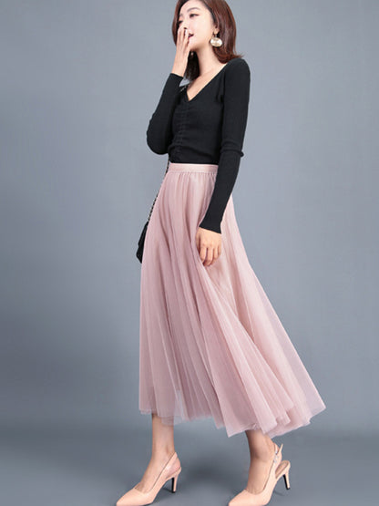 Women's Chiffon Woven A-Line Skirt