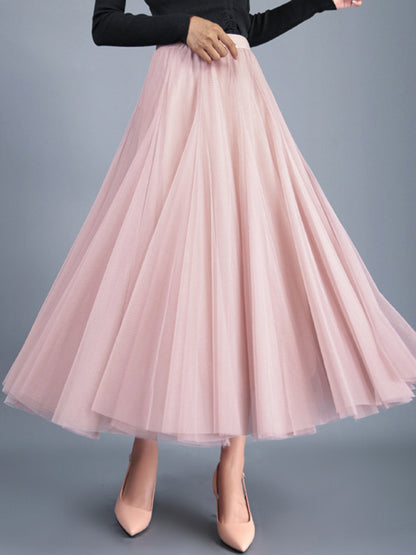 Women's Chiffon Woven A-Line Skirt