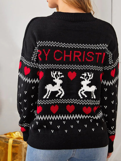 Festive Reindeer Knit Sweater