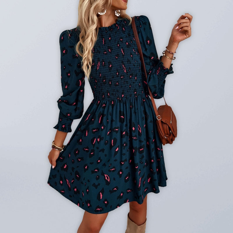 Women's Floral Sexy Lantern Sleeve Casual Dress