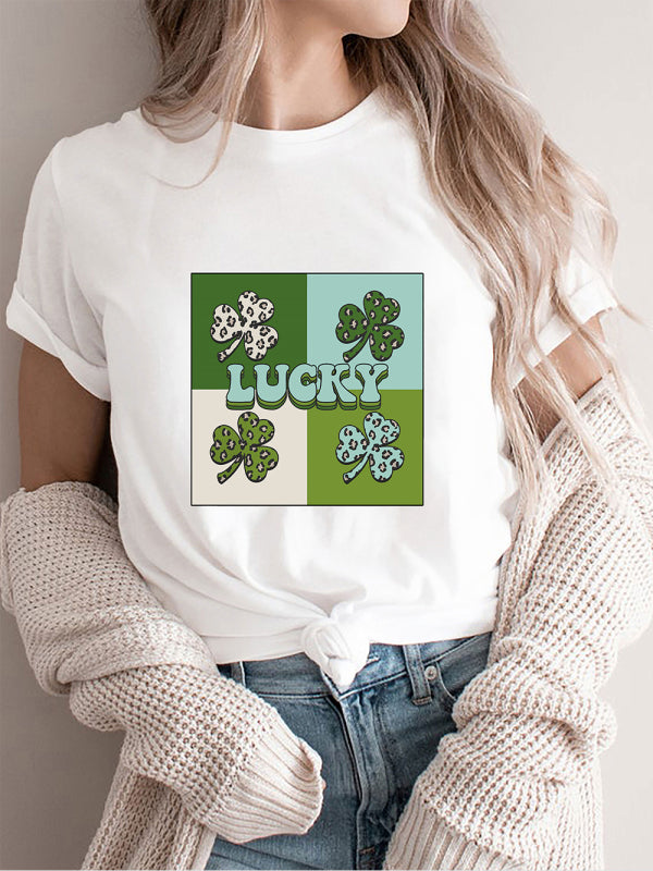 Lucky Clover Knit Short Sleeve Shirt