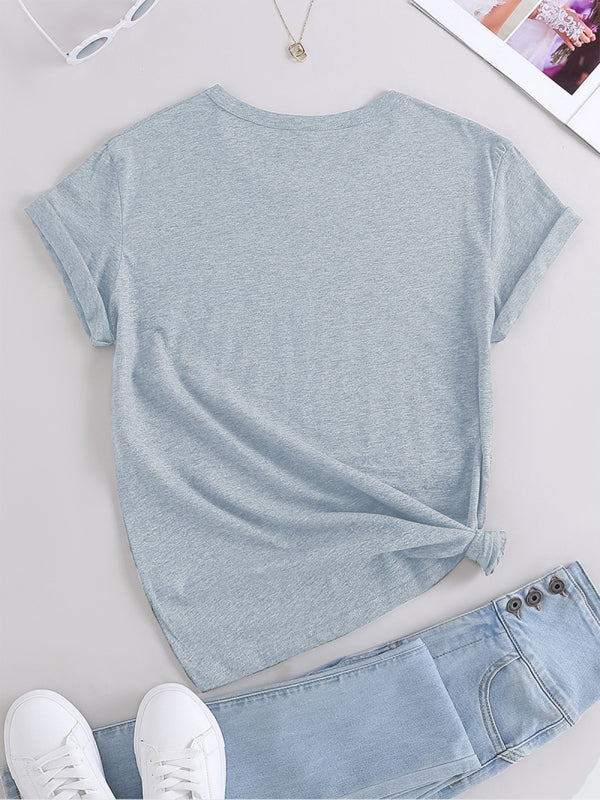 Women Graphic Coffee Print Casual Tee