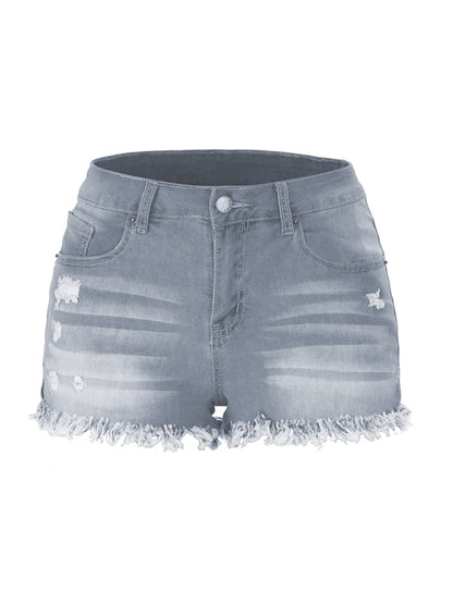 Women's Casual Tassel High Waist Denim Shorts