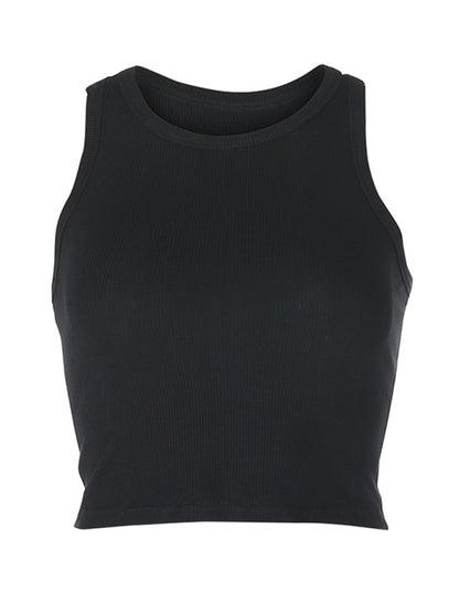 Women's Solid Color Basic Base Layer Stretch Tank Top