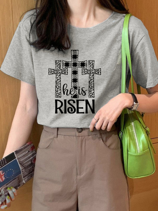 Women Religious Graphic Cross T-Shirt