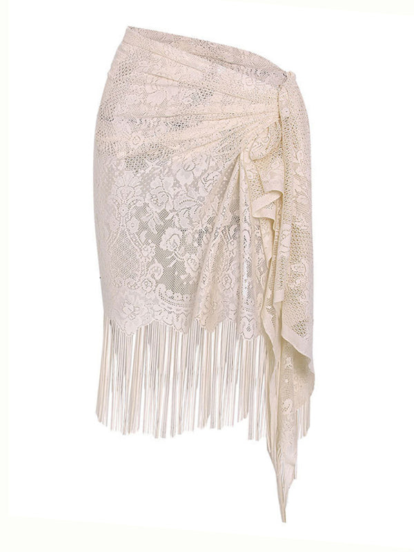 Lace Tassel Women’s Beach Cover-Up Skirt