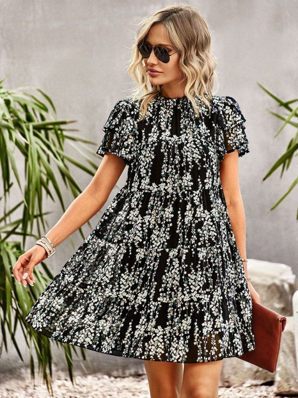 Women's Woven Printed Bohemian Dress