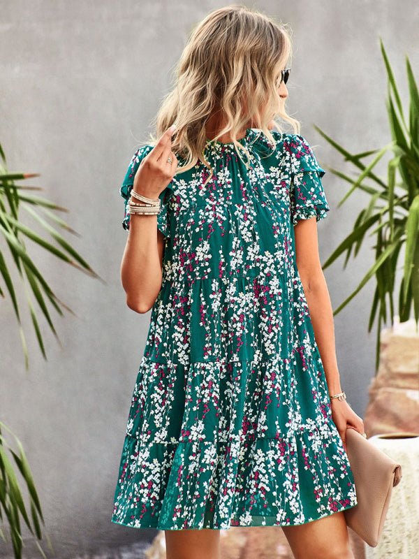 Women's Woven Printed Bohemian Dress