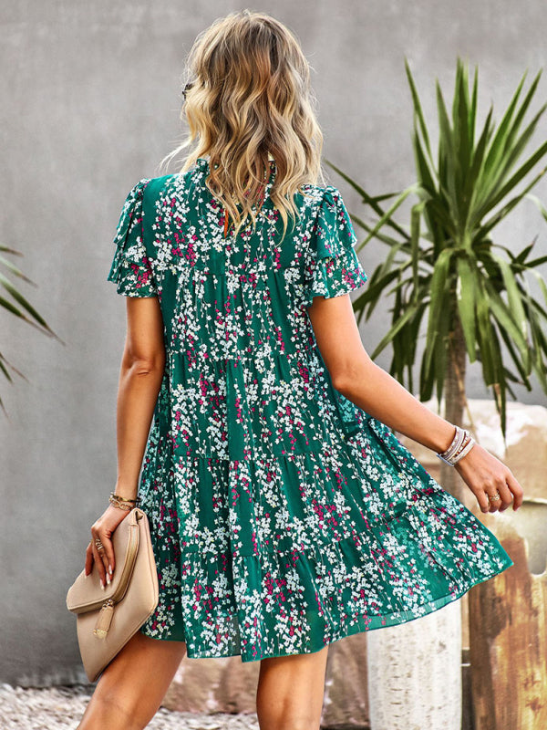 Women's Woven Printed Bohemian Dress