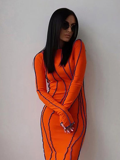 Women's Fashion Bodycon Long Sleeve Dress