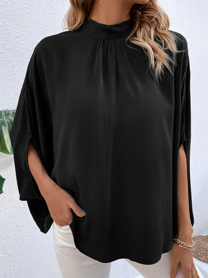 New fashion women's temperament solid color shirt