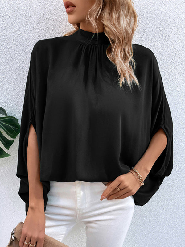 New fashion women's temperament solid color shirt