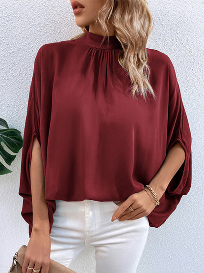 New fashion women's temperament solid color shirt