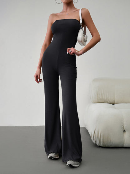 New women's elegant temperament slim sexy tube top jumpsuit