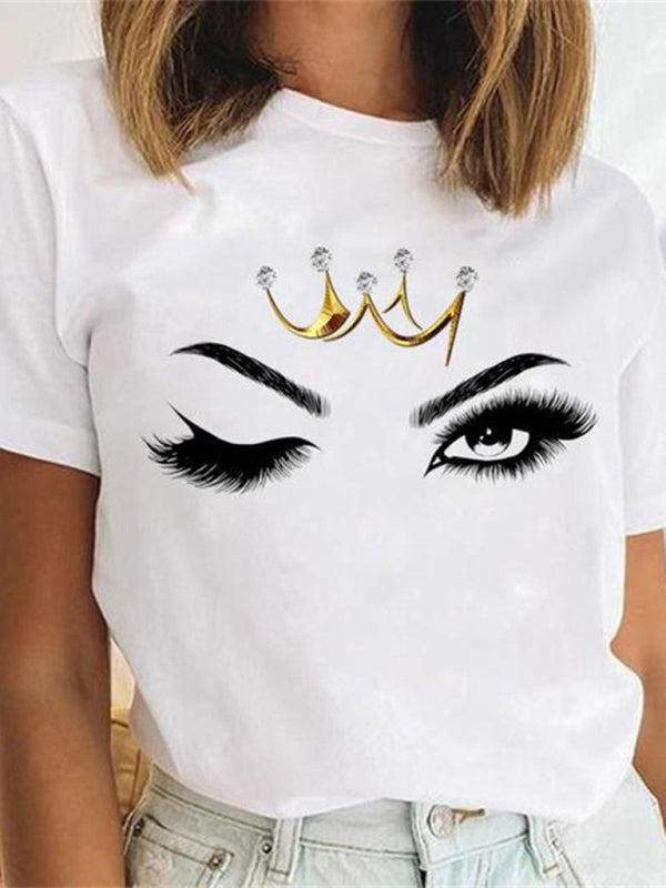 Women's Leopard Print Lip Graphic Tee