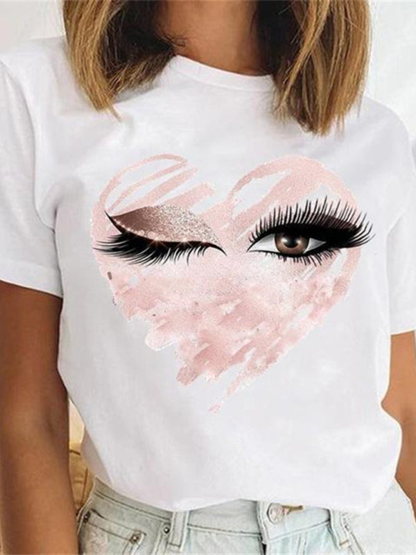 Women's Leopard Print Lip Graphic Tee