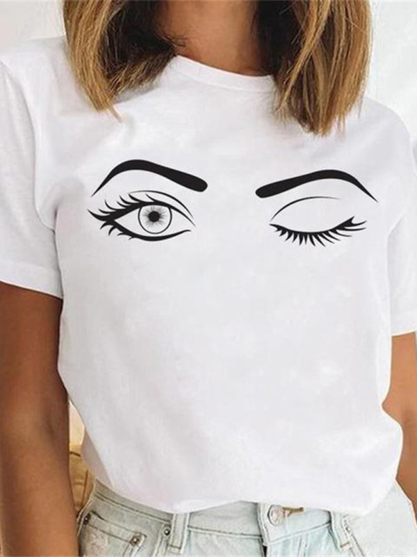 Women's Leopard Print Lip Graphic Tee