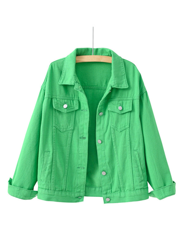 Women's New Colorful Large Size Denim Jacket