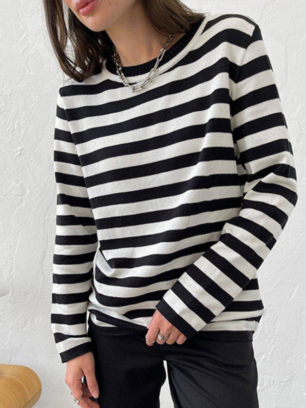 Leisure Knit Spring-Summer Sweater with Slight Elasticity