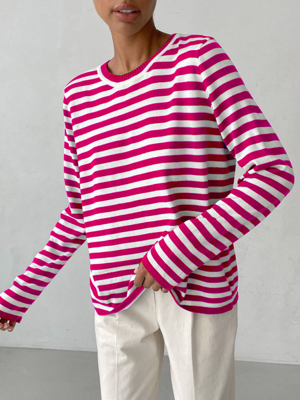 Leisure Knit Spring-Summer Sweater with Slight Elasticity