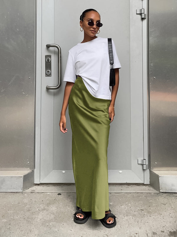 Elegant Self-Design Grace Skirt for Women's Spring-Summer Wardrobe