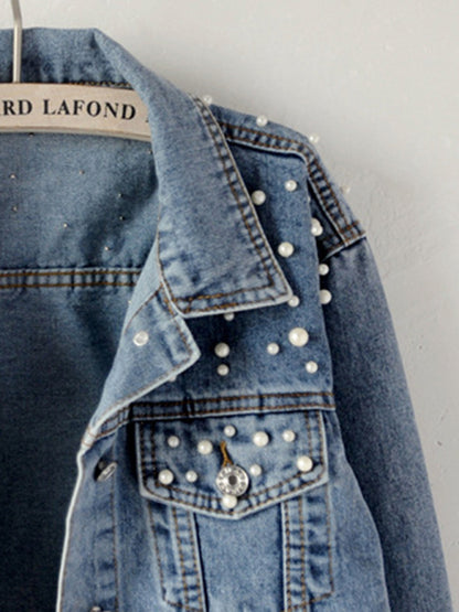 Women's Self-Design Sleeveless Denim Jacket