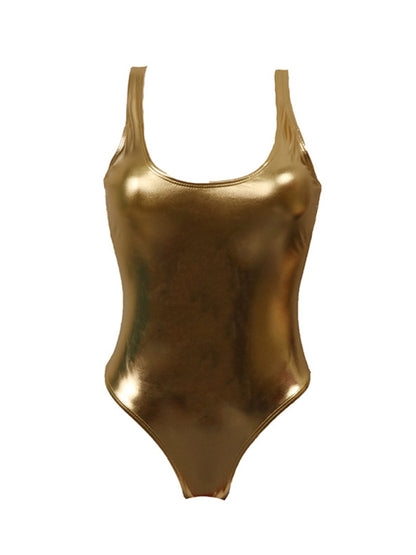 New reflective gold and silver one-piece swimsuits and split swimsuits