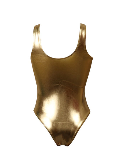 New reflective gold and silver one-piece swimsuits and split swimsuits