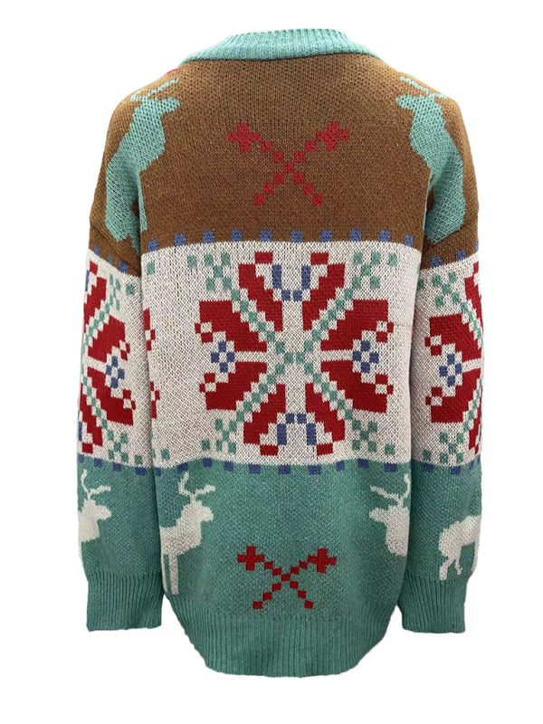 Women's Christmas Casual Christmas Sweater Cardigan Jacket