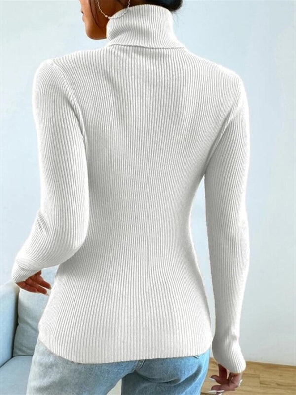 Women's Christmas turtleneck tight knit top