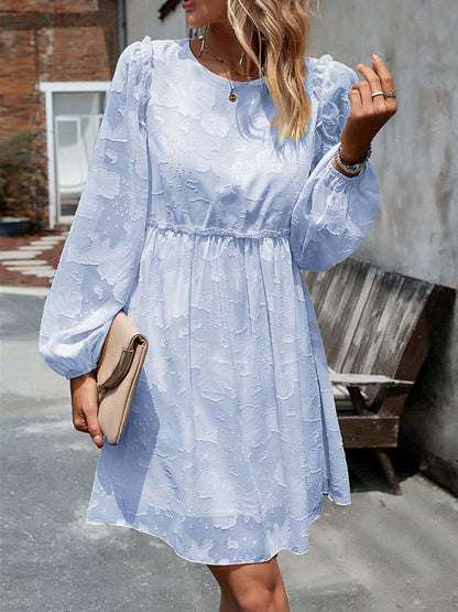 Feminine Elegant Jacquard Loose Dress