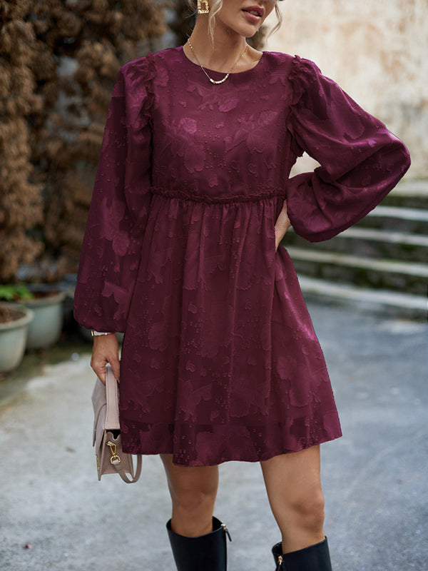 Feminine Elegant Jacquard Loose Dress