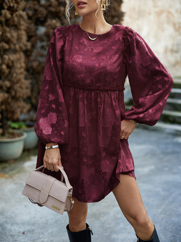 Feminine Elegant Jacquard Loose Dress