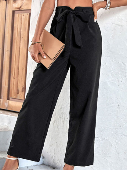 Women's new style black cropped casual pants