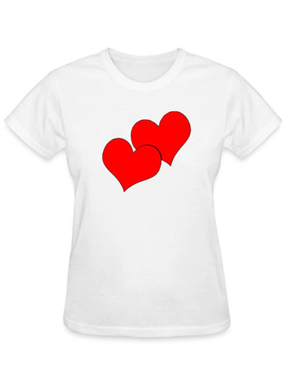 Women's new slim fit short sexy hottie Valentine's Day T-shirt