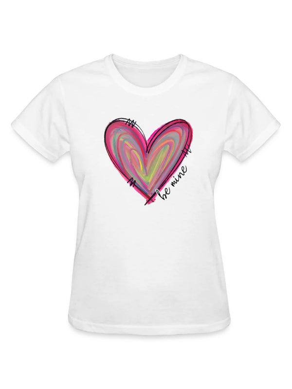 Women's new slim fit short sexy hottie Valentine's Day T-shirt